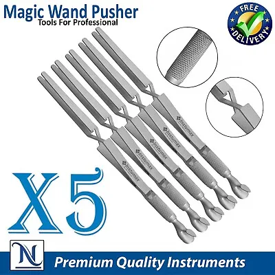 Acrylic Nail Pincher Tool Multi Function Cuticle Pusher Tweezer Magic Wand • $48.08