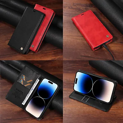 Phone Case Cover For Xiaomi Poco X5 X4 Pro Retro Magnetic PU Leather Wallet Case • £5.39