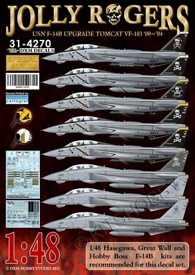 DXM Decal 1/48 USN F-14B Tomcat VF-103 Jolly Rogers '00-'04 Special Album • $24