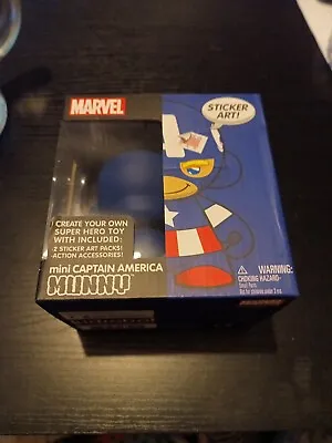 Marvel Mini Captain America Munny Sticker Art Create Your Own Super Hero Toy • £6