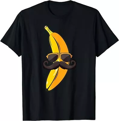Banana Mustache Sunglasses Face Funny Fruit Cool Banana T-Shirt • $19.99