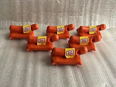 Lof Of 6 Oscar Mayer Wiener Whistle Mobile 2  Inch Red Toy 1960s Vintage • $24