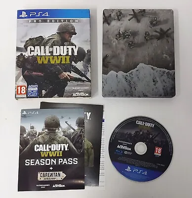 Call Of Duty WW2 II World War Pro Edition - Steelbook - Sony PlayStation 4 PS4 • £19.99
