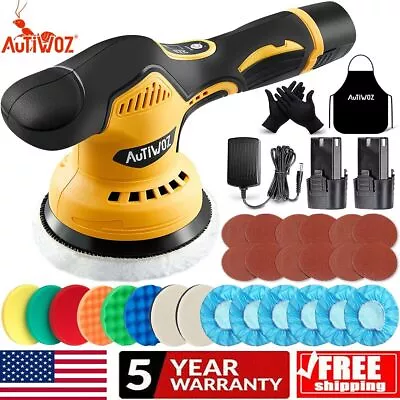 Cordless Car Polisher Buffer Sander Kit Dual Action Polishing Machine 12V 5  Pad • $59.99