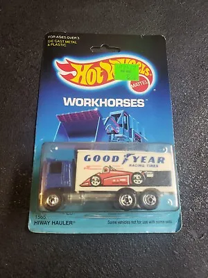 $39.99 • Buy 1986 Hot Wheels Workhorses Good Year Racing Tires Hiway Hauler New On Card  !!!!