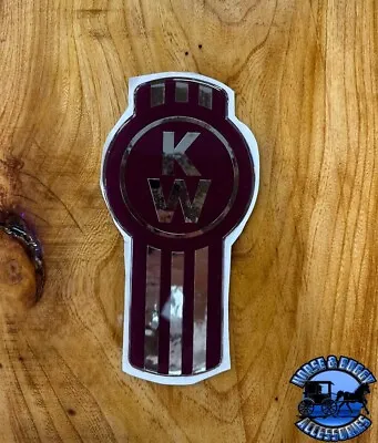 New Style Plum/Chrome Kenworth Emblem Decal Replacement High Quality USA Made • $88.07