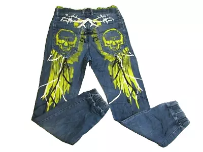 Design By Kappahl Jeans Adult 30” Waist 170 Skulls Denim Medium Tapered Y2K Mens • $54.14