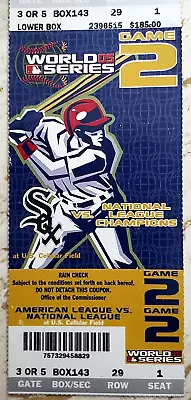 Excellent Chicago White Sox  / Astros 2005 World Series Gm 2 Ticket + Lanyard • $349