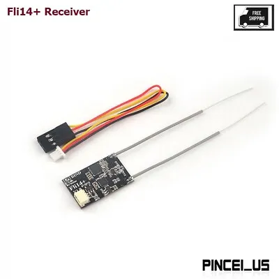 Fli14+ 2.4G Mini FPV Receiver 14-CH W/ Power Amp OSD RSSI Output For Flysky Pc66 • $12.22