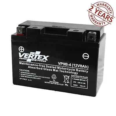 Yamaha YFM 700 Raptor Quad 2007 VP9B-4 Vertex Battery AGM 12V YT9B-4 YT9B-BS • £45.99