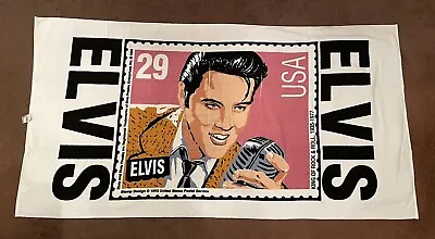 Vintage 1993 Elvis Presley The King 29 Cent Postage Stamp Bath Beach Body Towel • $30