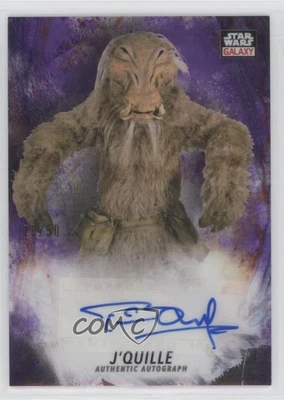 £28.32 • Buy 2021 Chrome Star Wars Galaxy Purple Refractor 20/50 Tim Dry J'Quille As Auto 3mj