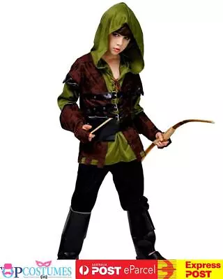 Boys Forest Archer Robin Hood Medieval Warrior Huntress Costume Book Week • $41.45