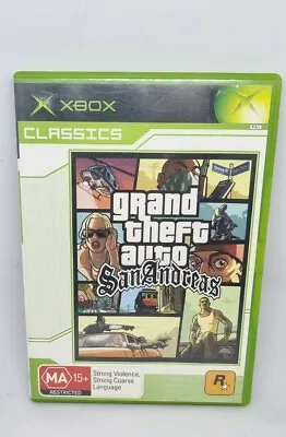 Grand Theft Auto San Andreas Xbox  2005 Microsoft XBOX - Complete - FREE POST • $18.71