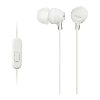 Sony In-Ear Headphones Microphone/Playback & Functions Control White EX15APW • £4.99