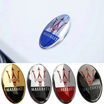 Car Front Hood Cover Emblem Badge Stickers For Maserati Ghibli Granturismo Watch • $27.98