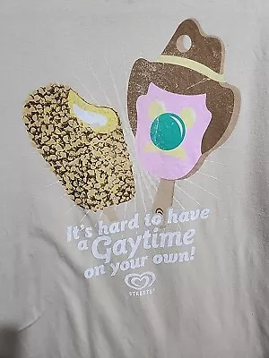 Streets Classic Tshirt  It's Hard To Have A Gaytime On Your Own  Size M (3969) • $59.95