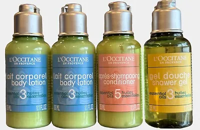 L'Occitane 4 Pc ~ Body Lotion Shampooing Conditioner Gel 1.7 Oz Travel Size • $12.99