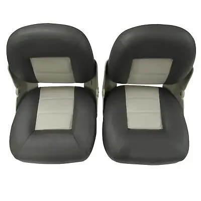 Cruise Style Folding Boat Seat Grey Charcoal X2 (Low Back Fishing Marine Chair) • £180