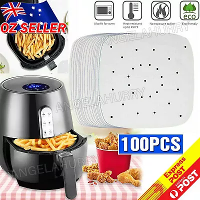 100PCS Air Fryer Liners 8/8.5   Perforated Parchment Paper Non-stick Steamer NEW • $6.52