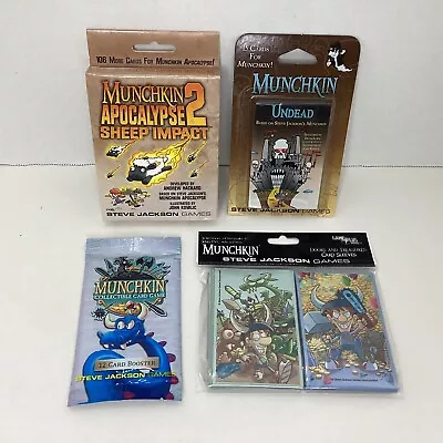 Munchkin Cards Lot Of 4 -  Sleeves Apocalypse Expansion Steve Jackson Games • $24.95