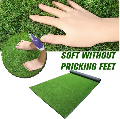 Artificial Grass Carpet Green Fake Synthetic Garden Landscape Lawn Mat Turf Pad • £7.69