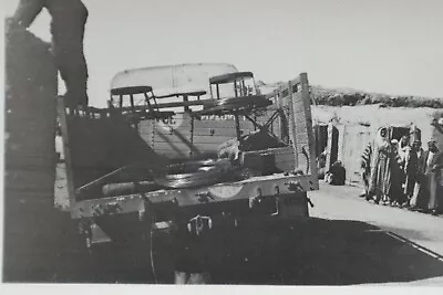 1941 Ww2 Original Small Photo Desert War Era Military Truck In Village • $12.45