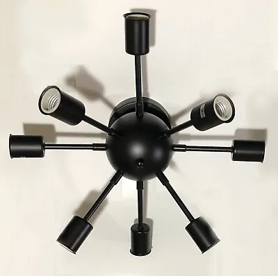 Sputnik 8 Lights Semi Flush Mount Ceiling Light Fixture Starburst Antique Black • $10