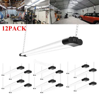 12 PACK 4FT LED SHOP LIGHT 6500K Daylight Fixture Utility Ceiling Lights Garage • $117.99