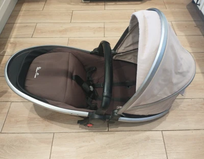 £50 • Buy Silver Cross Surf 2 Carry Cot Sand Hood+ Rain Cover, Good Clean Condition