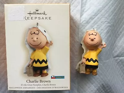 Hallmark Charlie Brown As Ghost  Its The Great Pumpkin Halloween Ornament New • $17.99