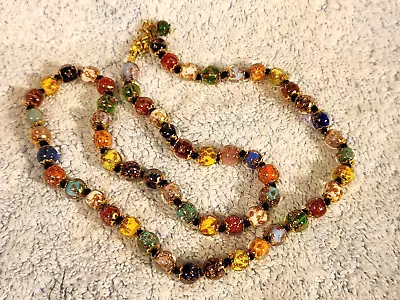 New Stauer #34705 Cornaro Murano Multicolor Glass Bead 22  Necklace • $24.95