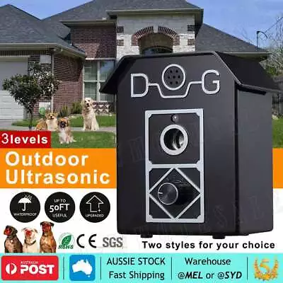 Outdoor Anti Bark Device Ultrasonic Dog Barking Control Stop Repeller Trainer OZ • $18.89