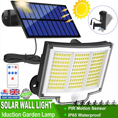 7000W LED Solar PIR Motion Sensor Wall Light Security Outdoor Garden Street Lamp • £11.99