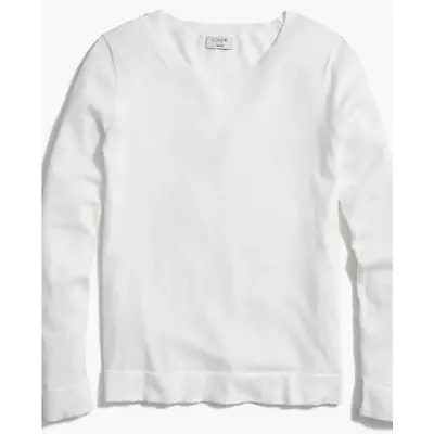 J Crew Cotton Teddie Lightweight Long Sleeve Sweater US Women's XXL New • $30