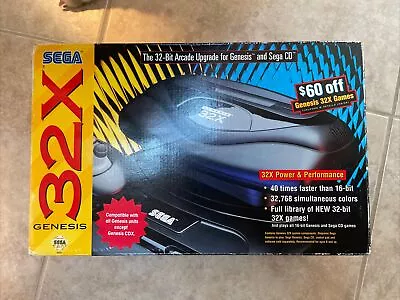 Sega Genesis 32X Console Add-On System In Box PARTS/REPAIR • $189.99