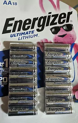 Energizer Ultimate Lithium AA 18 Batteries Extreme 2048 BRAND NEW RETAIL PACKAG • $31.99