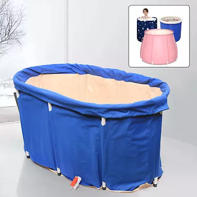 Adult Folding Bathtub Portable PVC Foldable Water Tub Room Spa Bath Relax US • $32.30