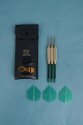 Vintage Dmi Dart Mart Nickel Silver 17 Gr. Knurled 3 Piece Dart Set *unused* • $19.99