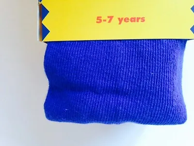 £12.50 • Buy Kids Royal Blue Tights 2 Pair Pk Cotton Soft By PEX Great For School : All Sizes