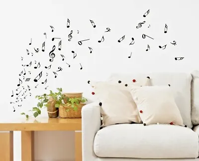 Musical Melody Notes Music Sticker Wall Window Sticker DIY Home Decor Wall Decal • £4.99