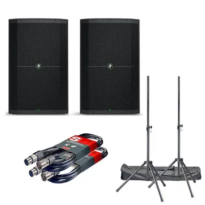 Mackie Thump 215 15  1400W PA Speaker & Stands & Cables Bundle (NEW VERSION) • £979