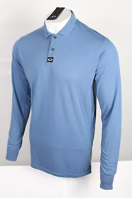 Oakley Hydrolix Men's Golf Polo Tempo Blend RC Long Sleeve Shirt Copen Blue • $44.99