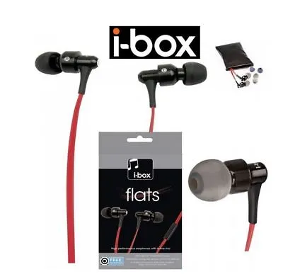 £3.49 • Buy Ibox Flats High Quality Earphones With In-line Microphone - BRAND NEW - 99p Post
