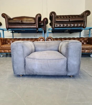 £599 • Buy Superb Rare Halo Timothy Oulton Scruffy Leather Clubchair