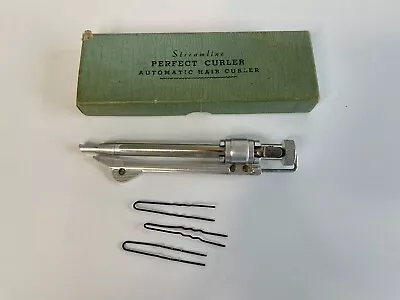 Vintage C1930's Boxed Metal “Streamline Perfect Curler” Automatic Hair Curler • $45