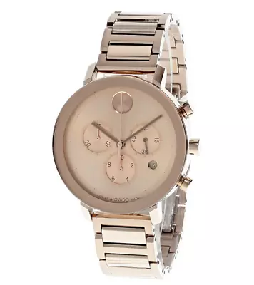 NWT MOVADO Bold Evolution 38MM SS Rose Gold Women's Watch 3600789 $895 • $469.99