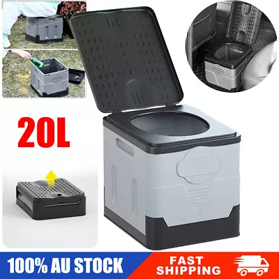 20L Outdoor Portable Camping Travel Toilet Flushable Potty Camp Caravan Boating • $41.89