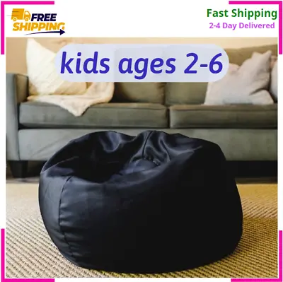 $34.21 • Buy Big Joe Dot Bean Bag Chair Kids With Filling Peat Black, Playrooms, Durable NEW