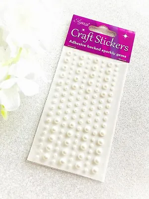 £2.39 • Buy Self Adhesive Pearl Gems Stick On Stickers For DIY Card Making Arts Crafts